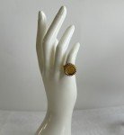 1990 Chinese Panda Coin Ring 14K Gold Size 6