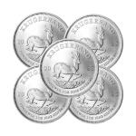 Set of 5 - 2025 South Africa Silver Krugerrand