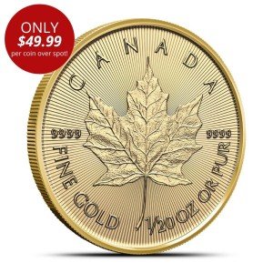 2024 Canadian Gold Maple Leaf Coin - 1/20 oz