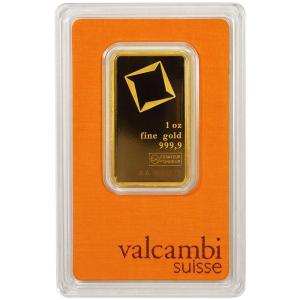 Valcambi Suisse 1 oz .9999 Fine Gold Bar