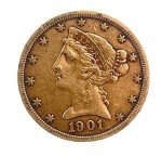 1901-S $5 Gold Liberty Head Coin Uncertified