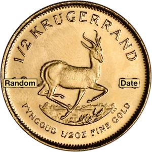 South Africa Gold Krugerrand 1/2 oz Coin
