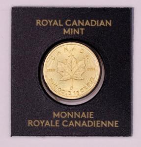 1 Gram Gold Maple Leaf Coin - Random Year