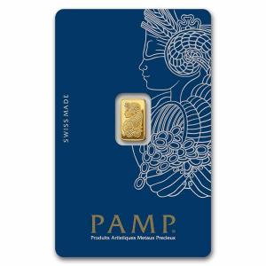 1 Gram PAMP Suisse Gold Bar - Lady Fortuna