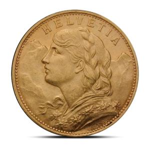 Swiss 20 Franc Gold Coin - Mixed Design