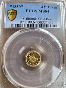 Rare 1850 Liberty Bear #11 Gold Coin