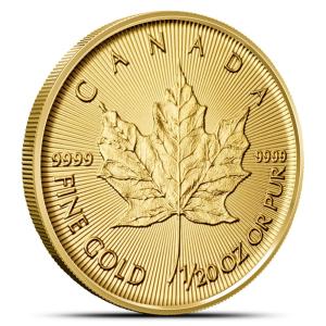 Canadian Gold Maple Leaf Coin 1/20 oz