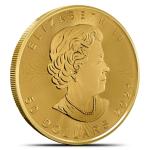 Canadian Gold Maple Leaf Coin, 1 oz .9999 Pure