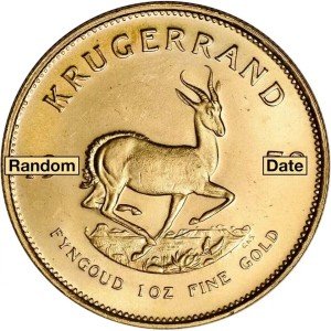 Gold Plated 1 oz South Africa Krugerrand Coin