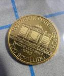 1998 Austria 1/10 oz Gold Philharmonic Coin