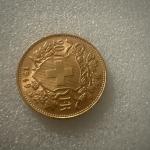 1949 Swiss Helvetia 20 Francs Vreneli Gold Coin