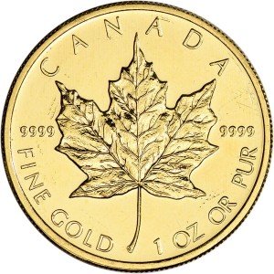 Canada Gold Maple Leaf Coin - 1 oz .9999