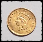 1856 Type 3 Slant 5 Liberty Head Gold Coin