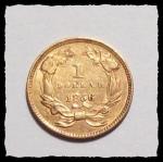 1856 Type 3 Slant 5 Liberty Head Gold Coin