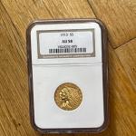 1913 Indian Head $5 Gold Half Eagle Coin