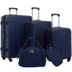 Chicago Navy Blue 5-Piece Hardside Spinner Set