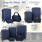 Chicago Navy Blue 5-Piece Hardside Spinner Set