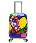 Rockland Hardside Spinner Luggage Set, Heart Design