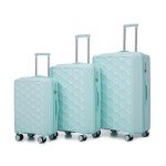 Merax 3-Piece Blue Hardshell Luggage Set