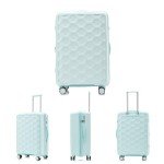 Merax 3-Piece Blue Hardshell Luggage Set