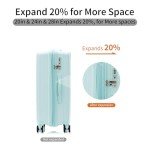 Merax 3-Piece Blue Hardshell Luggage Set