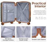 3-Piece Hardside Luggage Set with Backpack - Green