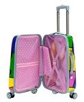 Rockland Hardside Spinner Luggage Set, Heart Design
