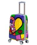 Rockland Hardside Spinner Luggage Set, Heart Design