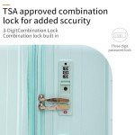 Merax 3-Piece Blue Hardshell Luggage Set