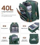 3-Piece Hardside Luggage Set with Backpack - Green