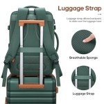 3-Piece Hardside Luggage Set with Backpack - Green