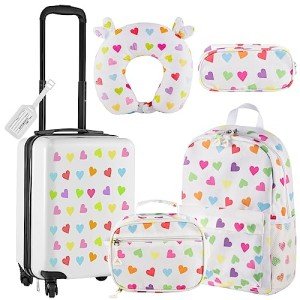 Redbaker Kids 6-Piece Rolling Luggage Set
