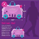 Trunki Ride-On Kids Suitcase: Cassie Cat Lilac