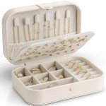 Vlando Portable Jewelry Case for Travel - Beige