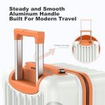 Nazhura 3-Piece White Hard Shell Luggage Set