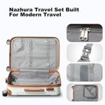 Nazhura 3-Piece White Hard Shell Luggage Set