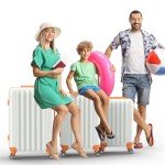 Nazhura 3-Piece White Hard Shell Luggage Set