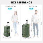 Gonex 100L Rolling Duffle Bag, Olive Green