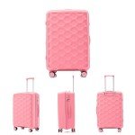 Merax 3-Piece Pink Hardside Luggage Set