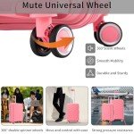 Merax 3-Piece Pink Hardside Luggage Set