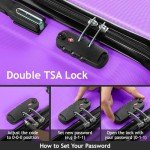 Light Purple 3-Piece Luggage Set with Spinner Wheels