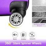 Light Purple 3-Piece Luggage Set with Spinner Wheels