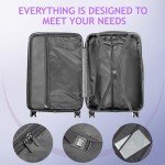 Light Purple 3-Piece Luggage Set with Spinner Wheels