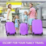 Light Purple 3-Piece Luggage Set with Spinner Wheels