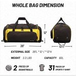 MIER 60L Men's Duffel Bag with Shoe Compartment