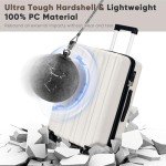 SHOWKOO 3-Piece Expandable Hardside Luggage Set