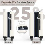 SHOWKOO 3-Piece Expandable Hardside Luggage Set