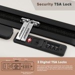 SHOWKOO 3-Piece Expandable Hardside Luggage Set