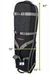 CaddyDaddy Golf Travel Bag with Wheels & Padded Top