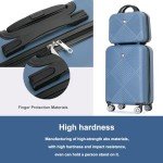 4-Piece Lightweight Hardshell Luggage Set - Blue